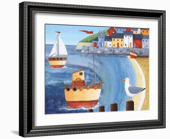 Seagull Lookout-Peter Adderley-Framed Art Print