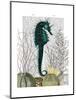 SeaHorse and Sea Urchins-Fab Funky-Mounted Art Print