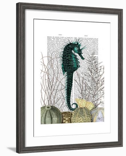 SeaHorse and Sea Urchins-Fab Funky-Framed Art Print