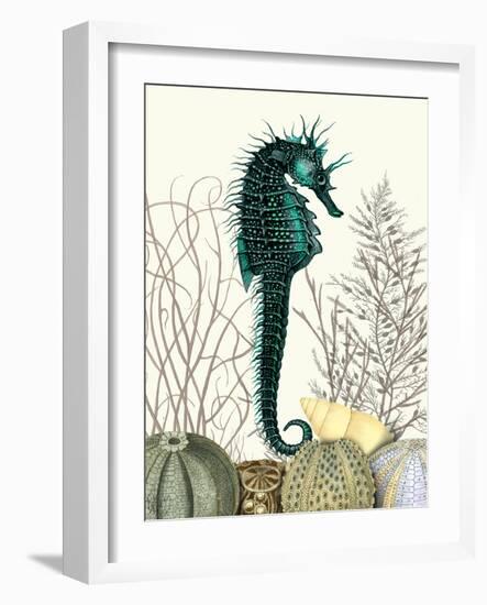 SeaHorse and Sea Urchins-Fab Funky-Framed Premium Giclee Print