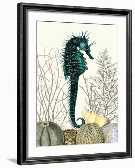 SeaHorse and Sea Urchins-Fab Funky-Framed Art Print