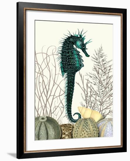 SeaHorse and Sea Urchins-Fab Funky-Framed Art Print