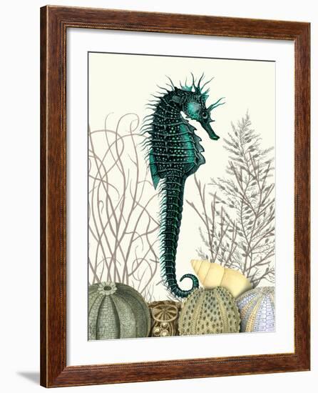 SeaHorse and Sea Urchins-Fab Funky-Framed Art Print