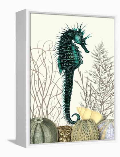 SeaHorse and Sea Urchins-Fab Funky-Framed Stretched Canvas