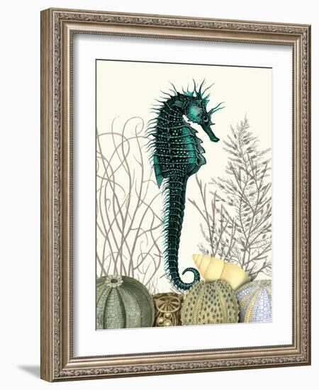 SeaHorse and Sea Urchins-Fab Funky-Framed Art Print