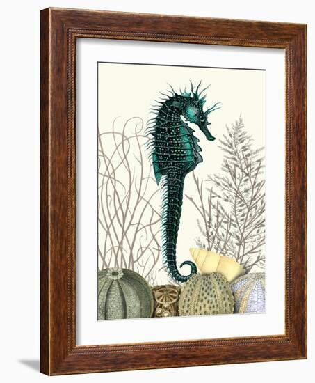 SeaHorse and Sea Urchins-Fab Funky-Framed Art Print