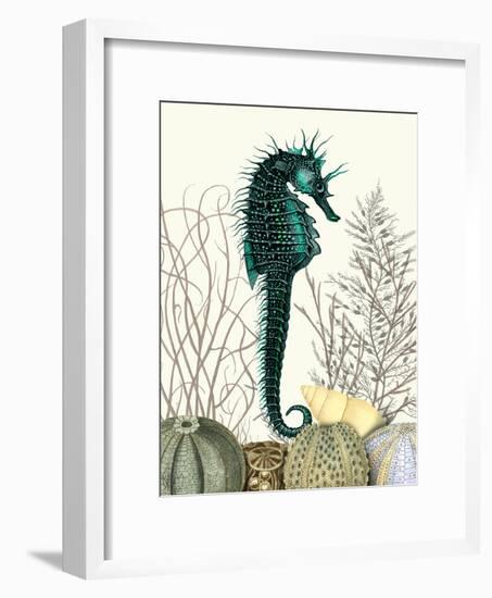 SeaHorse and Sea Urchins-Fab Funky-Framed Art Print