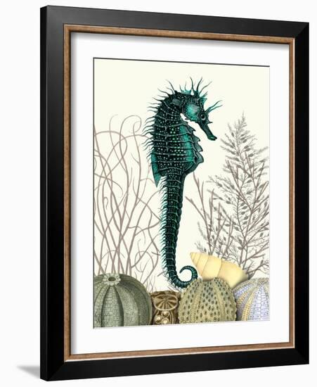 SeaHorse and Sea Urchins-Fab Funky-Framed Art Print