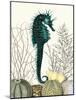 SeaHorse and Sea Urchins-Fab Funky-Mounted Art Print