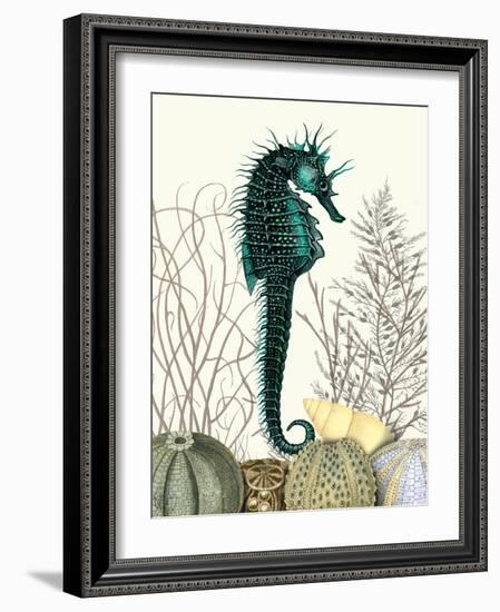 SeaHorse and Sea Urchins-Fab Funky-Framed Art Print