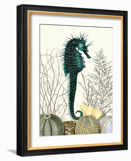 SeaHorse and Sea Urchins-Fab Funky-Framed Art Print