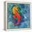 Seahorse Batik Sq-Paul Brent-Framed Stretched Canvas