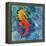 Seahorse Batik Sq-Paul Brent-Framed Stretched Canvas