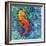 Seahorse Batik Sq-Paul Brent-Framed Art Print