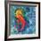 Seahorse Batik Sq-Paul Brent-Framed Art Print