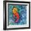 Seahorse Batik Sq-Paul Brent-Framed Art Print