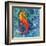 Seahorse Batik Sq-Paul Brent-Framed Art Print