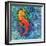 Seahorse Batik Sq-Paul Brent-Framed Premium Giclee Print