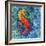 Seahorse Batik Sq-Paul Brent-Framed Premium Giclee Print