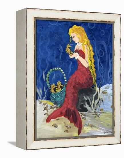 Seahorse Collector Mermaid-sylvia pimental-Framed Stretched Canvas