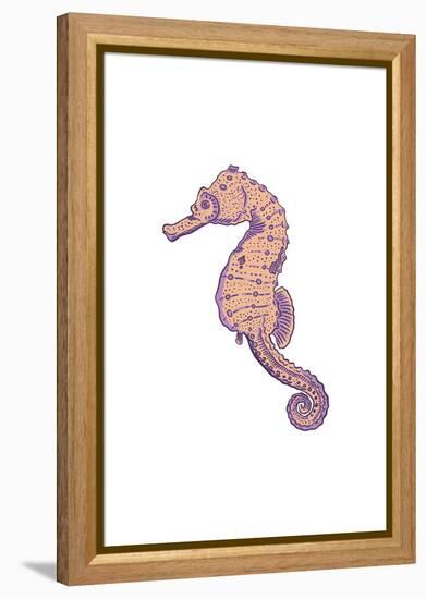 Seahorse - Icon-Lantern Press-Framed Stretched Canvas