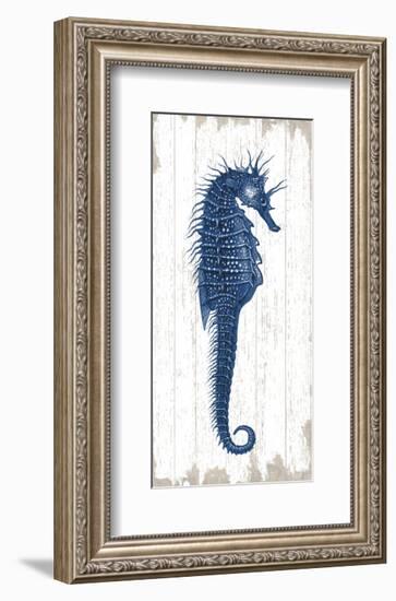 Seahorse in Blue I-Sparx Studio-Framed Art Print