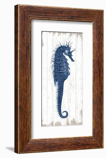 Seahorse in Blue I-Sparx Studio-Framed Art Print