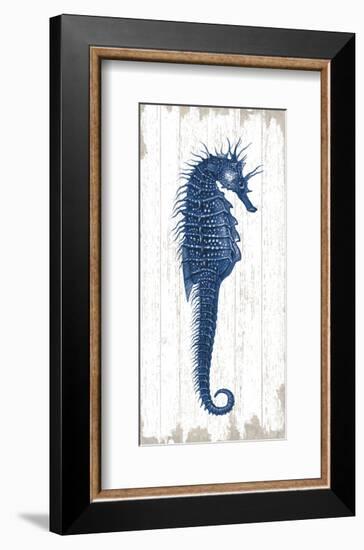 Seahorse in Blue I-Sparx Studio-Framed Art Print