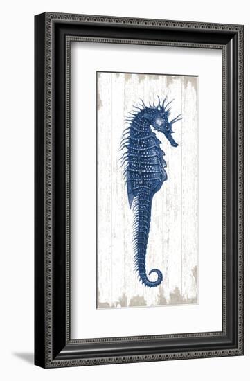 Seahorse in Blue I-Sparx Studio-Framed Art Print