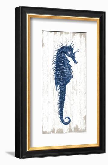 Seahorse in Blue I-Sparx Studio-Framed Art Print