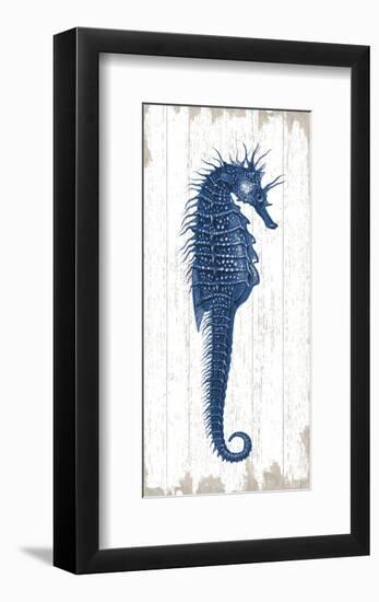 Seahorse in Blue I-Sparx Studio-Framed Art Print