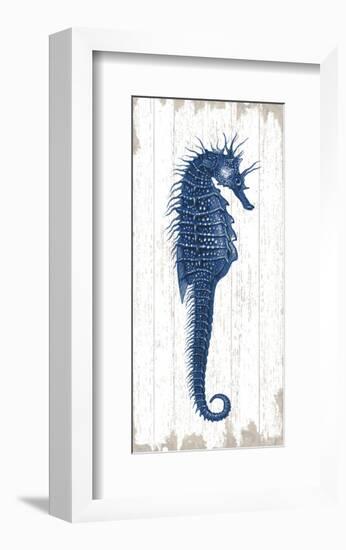 Seahorse in Blue I-Sparx Studio-Framed Art Print