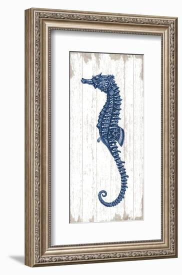 Seahorse in Blue II-Sparx Studio-Framed Art Print