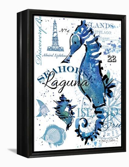 Seahorse Laguna-Julie Paton-Framed Stretched Canvas