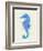 Seahorse Rainbow Splash Blue-Fab Funky-Framed Art Print