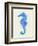 Seahorse Rainbow Splash Blue-Fab Funky-Framed Art Print