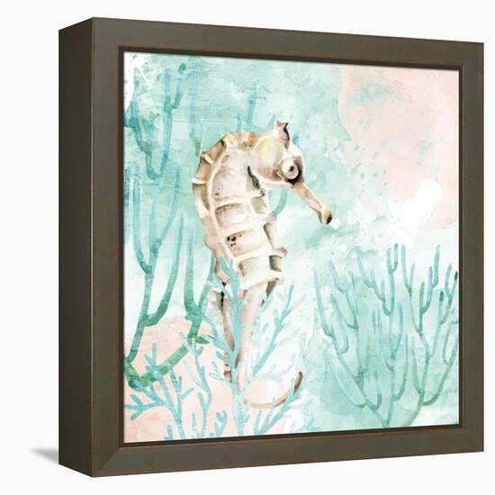 Seahorse Swim-Kimberly Allen-Framed Stretched Canvas