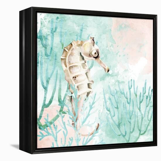 Seahorse Swim-Kimberly Allen-Framed Stretched Canvas