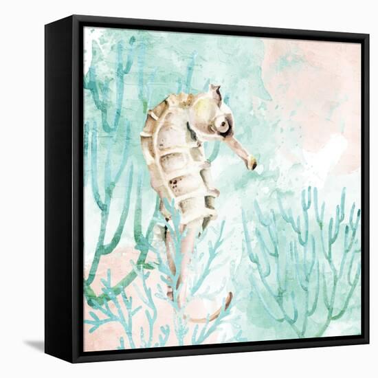 Seahorse Swim-Kimberly Allen-Framed Stretched Canvas