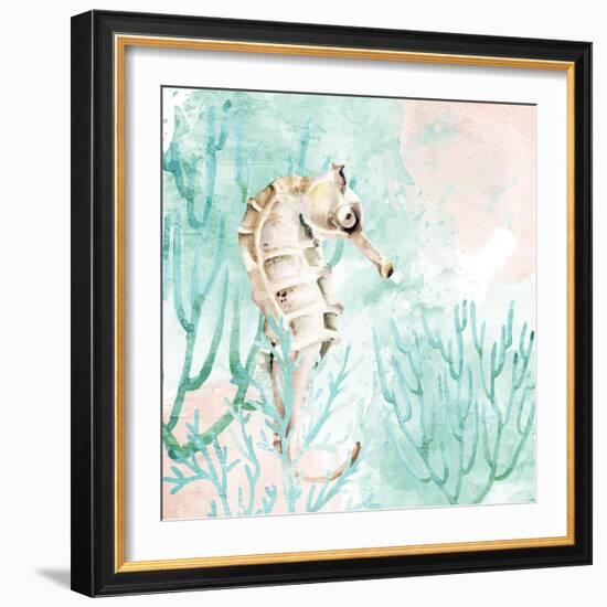 Seahorse Swim-Kimberly Allen-Framed Art Print