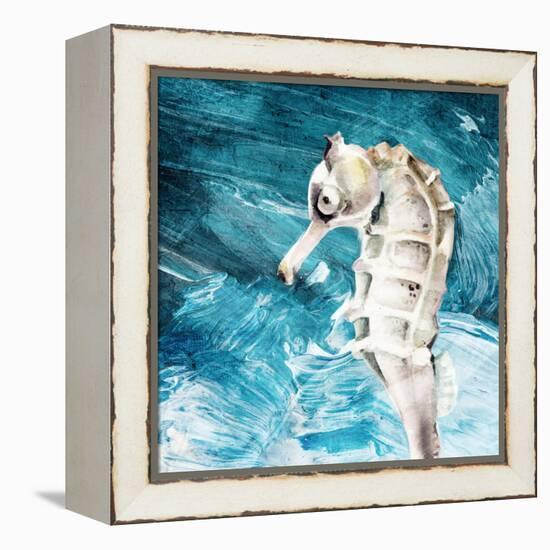 Seahorse Swimming-Kimberly Allen-Framed Stretched Canvas