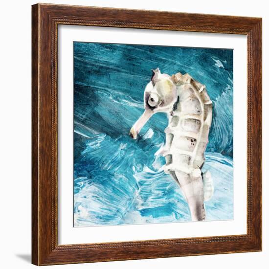 Seahorse Swimming-Kimberly Allen-Framed Art Print