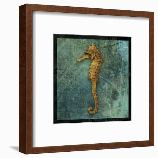 Seahorse-John W^ Golden-Framed Art Print