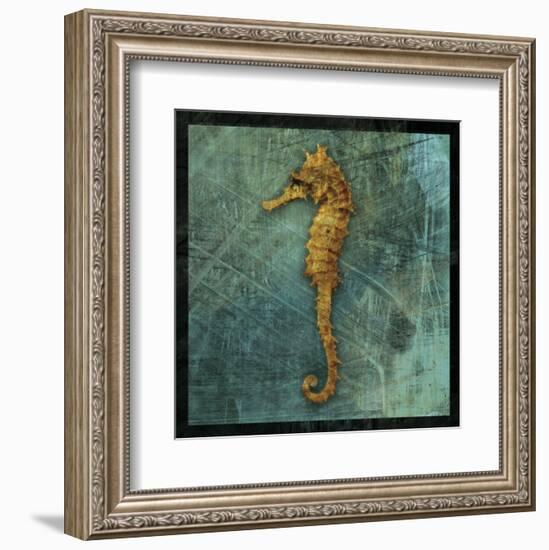 Seahorse-John W^ Golden-Framed Art Print