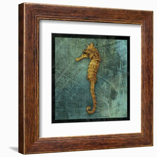 Seahorse-John W^ Golden-Framed Art Print