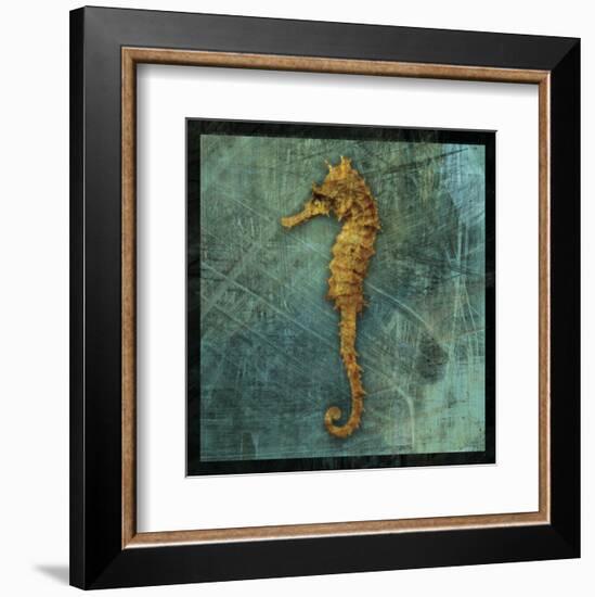 Seahorse-John W^ Golden-Framed Art Print