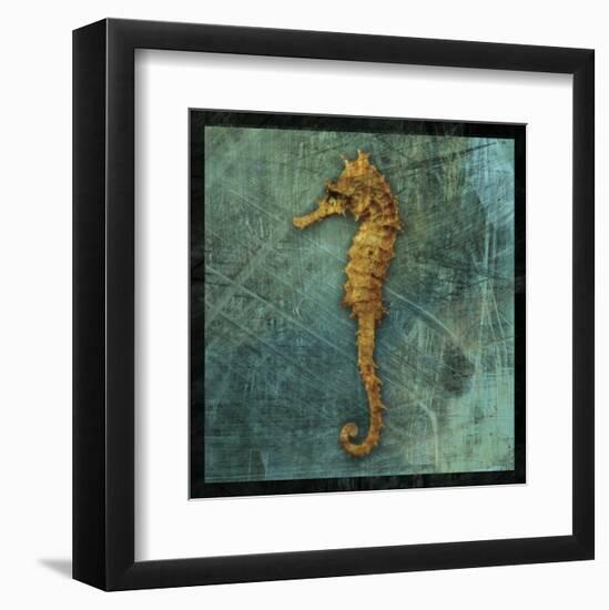 Seahorse-John W^ Golden-Framed Art Print