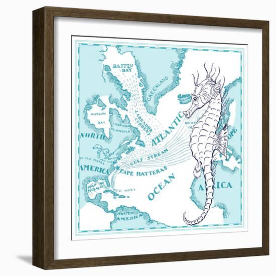 Seahorse-The Saturday Evening Post-Framed Giclee Print