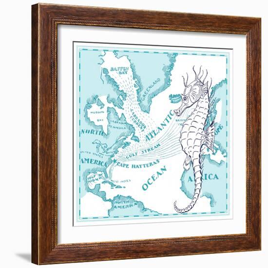 Seahorse-The Saturday Evening Post-Framed Giclee Print