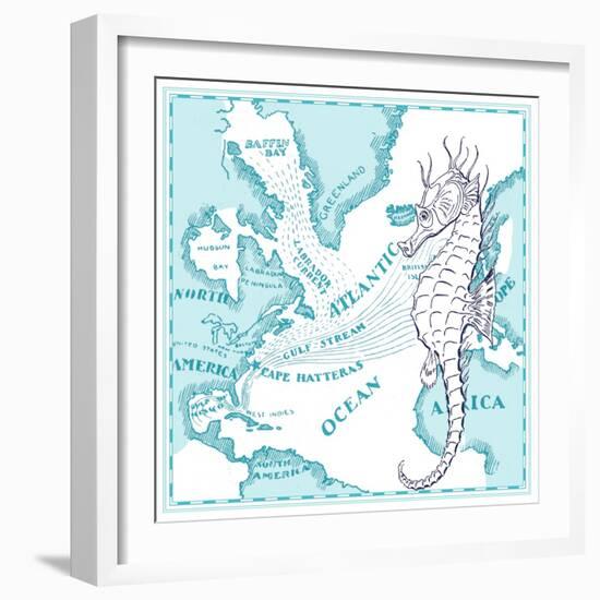 Seahorse-The Saturday Evening Post-Framed Giclee Print